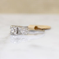 Sweet Old Mine Cut Diamond Engagement Ring in Pristine Condition