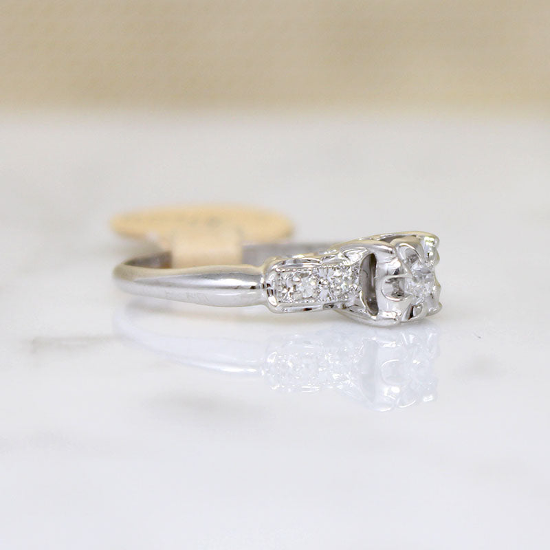 Sweet Diamond Engagement Ring in Pristine Condition