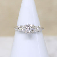 Sweet Old Mine Cut Diamond Engagement Ring in Pristine Condition