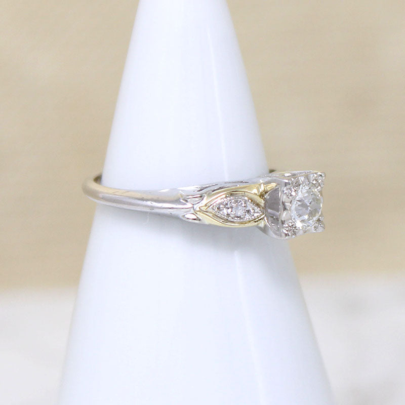 Pretty Two-Tone New Old Stock Diamond Ring