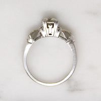 Crisp Sculpted White Gold & Diamond Engagement Ring