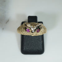 Striking Gold Owl Ring