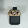 Striking Gold Owl Ring