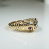 Striking Gold Owl Ring