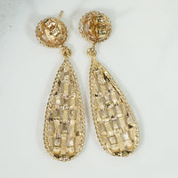 Pendulum Earrings in Woven 14k Gold