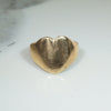 Curvy Heart Shaped Gold Signet Ring