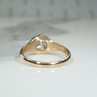 Chunky Old Mine Cut Diamond Belcher Solitaire
