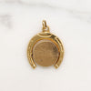 Horseshoe Framed 14k Gold Spinner Charm
