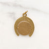 Horseshoe Framed 14k Gold Spinner Charm