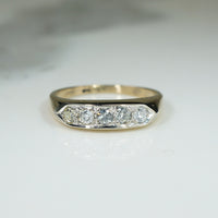 Sleek Two-Tone Gold Diamond Band