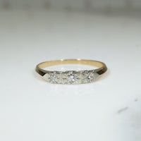 2-Tone 14k Gold Diamond Band