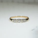 2-Tone 14k Gold Diamond Band