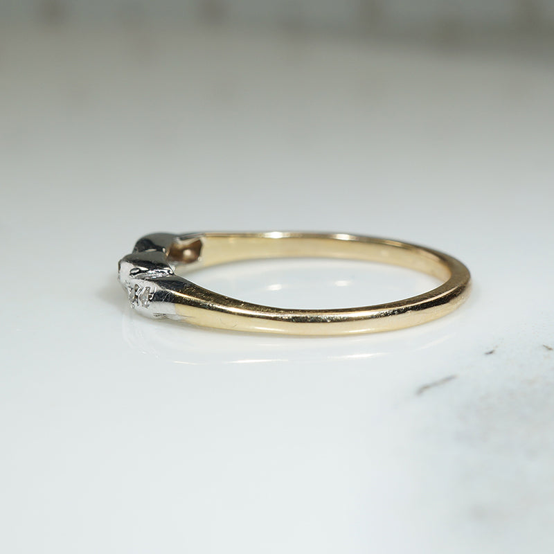 Pretty 2-Tone Diamond Band