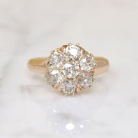 Luscious Victorian Diamond Cluster Ring