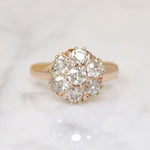 Luscious Victorian Diamond Cluster Ring