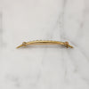 Graceful Pearl-Set Gold Crescent Moon Brooch 
