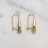 Curvy Little Rosy Gold & Old Mine Cut Diamond Ear Drops