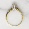 Charismatic Old Mine Cut Diamond in Engraved Solitaire Ring