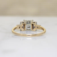 Romantic Two-Tone Diamond Step Side Ring by Jabel