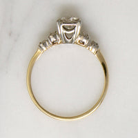 Romantic Two-Tone Diamond Step Side Ring by Jabel