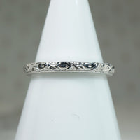 Dogwood Wreath Engraved Platinum Band