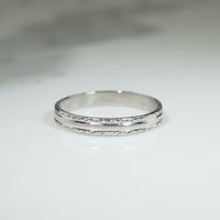 Glittering Mid Century Flat Platinum Band