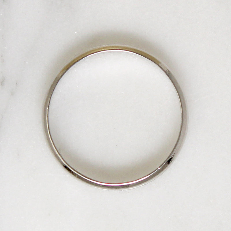 Foliate Flourish Engraved Platinum Band Size 6.5