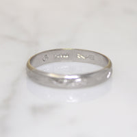 Foliate Flourish Engraved Platinum Band Size 9