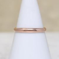 Slim Italian 14k Rose Gold Band Size 7.5