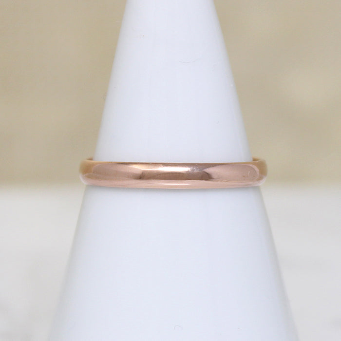 Slim Italian 14k Rose Gold Band Size 7.5