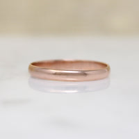 Slim Italian 14k Rose Gold Band Size 7.5