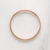 Slim Italian 14k Rose Gold Band Size 7.5