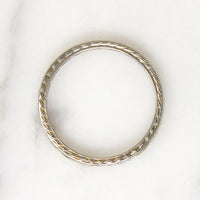 Art Deco Diamond Wedding Band with Fine Engraving
