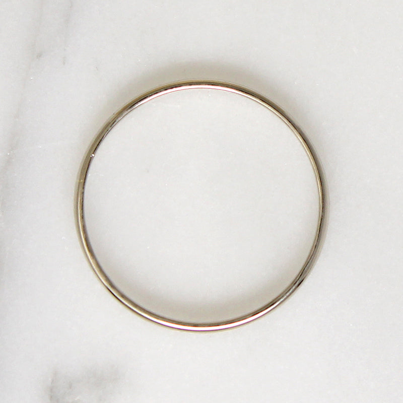 Engraved 14k White Gold Band Size 7.5