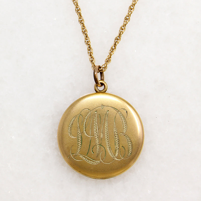 Romantic Art Nouveau Gold Fill & Paste Locket