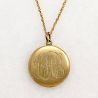 Romantic Art Nouveau Gold Fill & Paste Locket