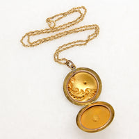 Romantic Art Nouveau Gold Fill & Paste Locket