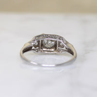 Charming 1930s Ring with Chonky Old Mine Cut Diamond