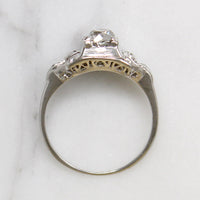 Charming 1930s Ring with Chonky Old Mine Cut Diamond