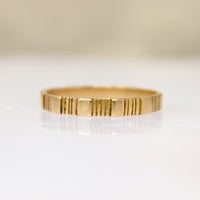 Victorian Engraved 18k Gold Iron Cross Band
