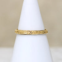 Art Deco 14k Gold Bars & Flowers 

