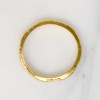 Art Deco 14k Gold Bars & Flowers Band
