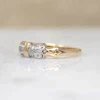 Adorable Platinum & Gold Bow Band with Diamonds
