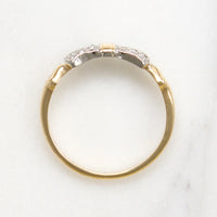 Adorable Platinum & Gold Bow Band with Diamonds