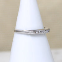 Seven Diamonds Channel Set in Slim Palladium Band