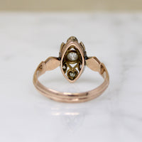 Diamonds in Unusual Gold & Platinum Navette Ring