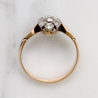Diamonds in Unusual Gold & Platinum Navette Ring