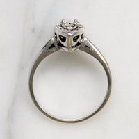 Petite Mid Century Diamond Navette Cluster Ring
