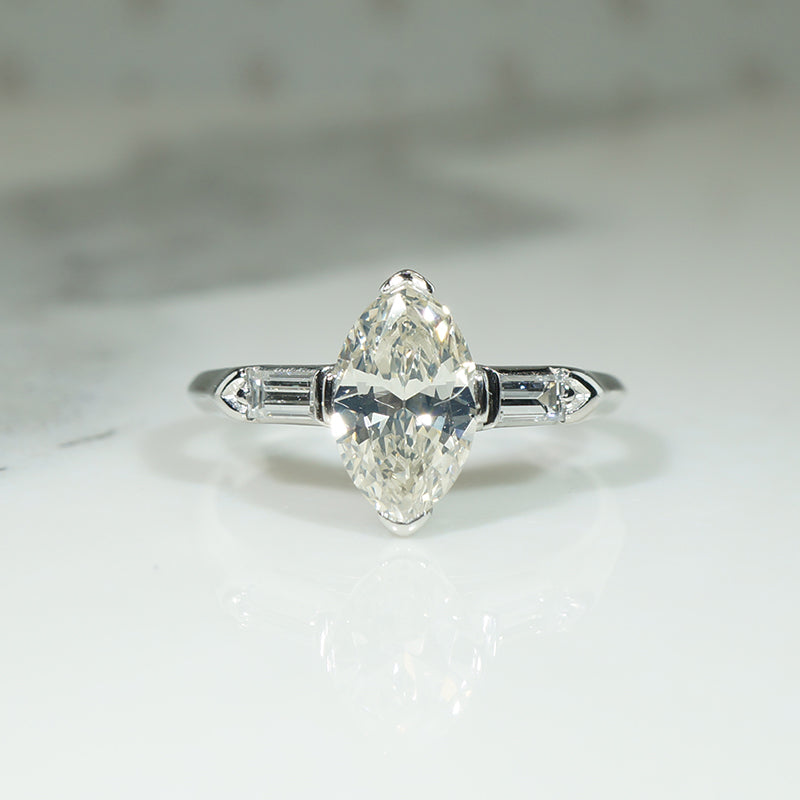 Delightful Marquise Diamond Engagement Ring