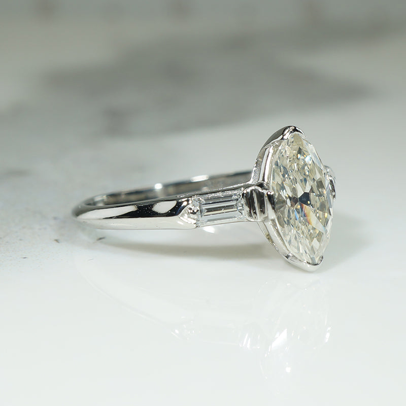 Delightful Marquise Diamond Engagement Ring